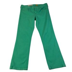 Pilcro & The Letterpress Stet Jeans Women's 29 Aqua Green Straight Bootcut Denim